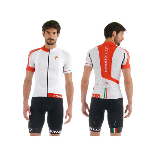 Pinarello Pista Corsa Cycling Jersey - White - Classic Cycling