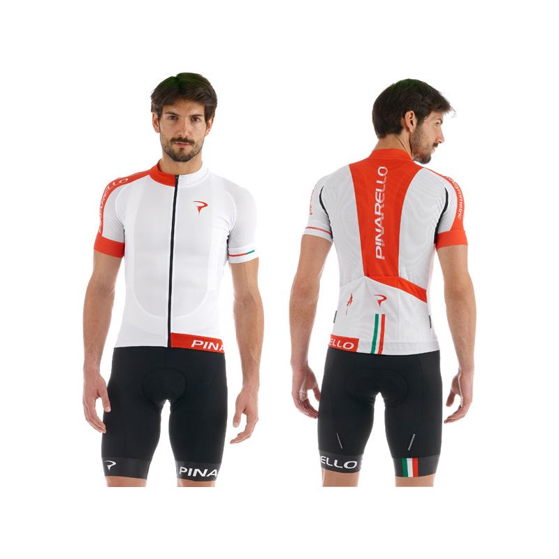 Pinarello Pista Corsa Cycling Jersey - White - Classic Cycling
