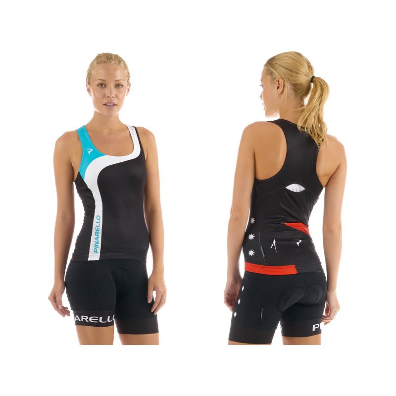Pinarello Women's Rondo Corsa Tank Top Jersey - Teal - 2015 - Extra Large - Classic Cycling