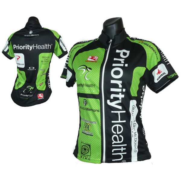 Giordana Womens Priority Health Full Zip Cycling Jersey - Classic Cycling