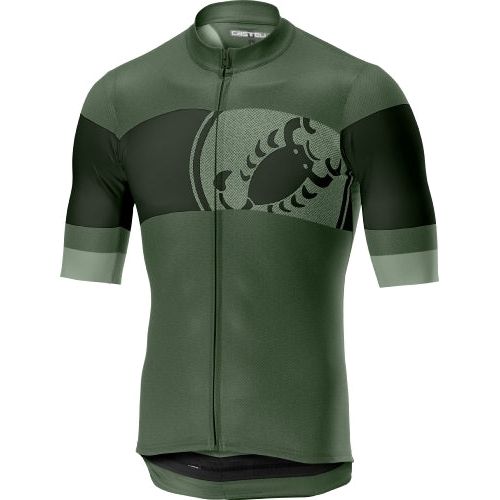 Castelli Ruota Jersey FZ - Green - Classic Cycling