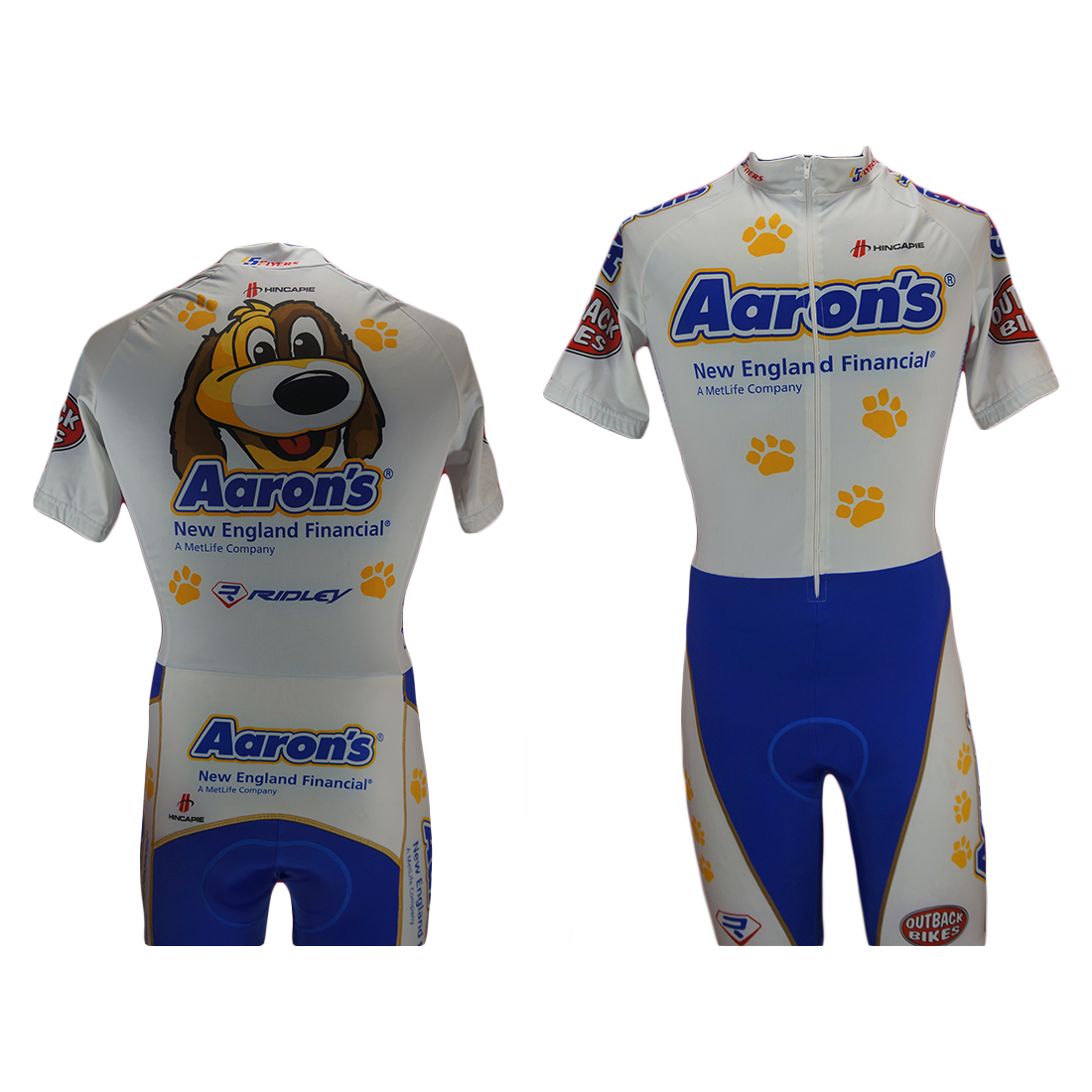 Hincapie Skinsuit - Medium Aarons Blue-White - Classic Cycling