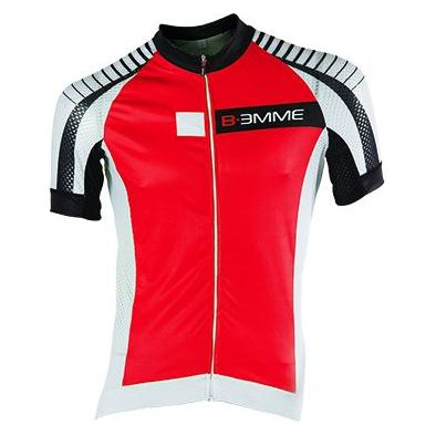 Biemme Moody Short Sleeve Jersey - Red-White-Black - Classic Cycling