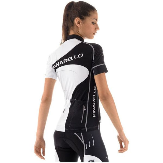 Womens Giordana FR-C Trade Jersey - Pinarello Black and Silver - Classic Cycling