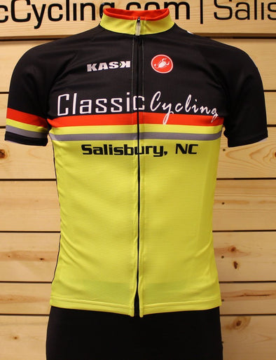 Castelli Classic Cycling Fluo Yellow Jersey - Classic Cycling