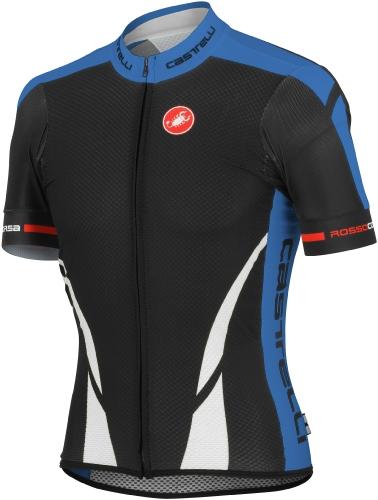 Castelli Climber's Jersey Full Zip Black White Drive Blue - Classic Cycling