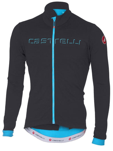 Castelli Fondo FZ Jersey - Grey-Sky blue - Classic Cycling