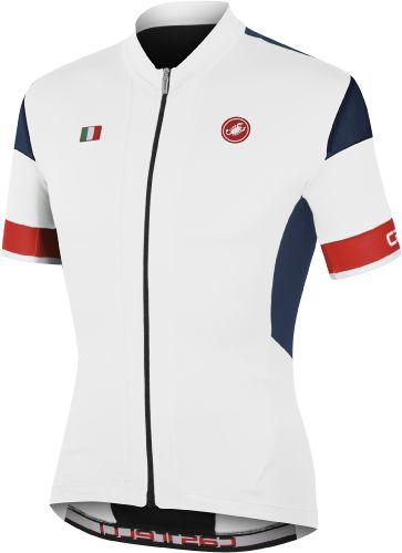 Castelli Fuga Jersey - White - Blue - Classic Cycling