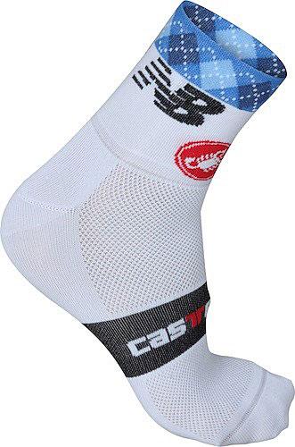 Castelli Garmin Cycling Socks 9cm - White - Classic Cycling