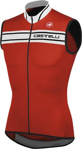 Castelli Prologo 3 Sleeveless Jersey - Red White - Classic Cycling