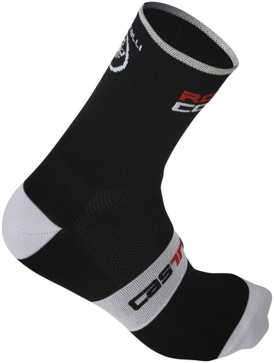 Castelli Rosso Corsa Cycling Sock 13cm - Black - Classic Cycling