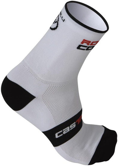 Castelli Rosso Corsa Cycling Sock 13cm - White - Classic Cycling