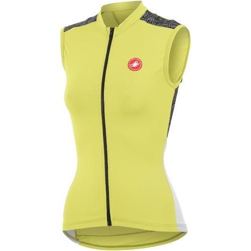 Castelli Scarabocchio Sleeveless FZ Lemon-White - Classic Cycling