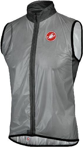 Castelli Sottile Cycling Rain Vest - Transparent Gray - 2XL ONLY - Classic Cycling