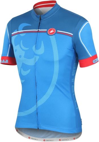 Castelli Velocissimo Giro Jersey FZ Blue-Red - Classic Cycling