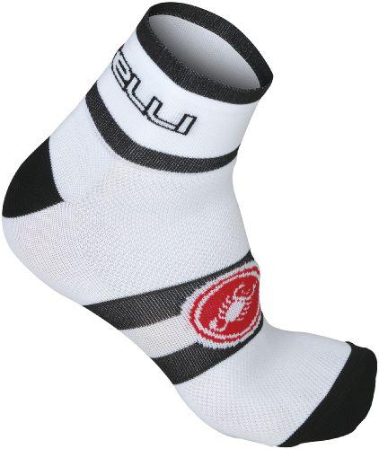 Castelli Velocissimo Gruppo Cycling Sock 6cm - White - Classic Cycling
