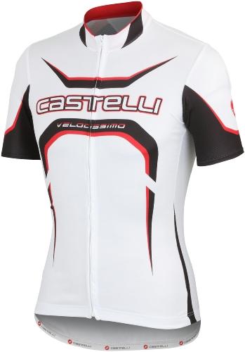 Castelli Velocissimo Tour Jersey FZ White-Black-Red - Classic Cycling