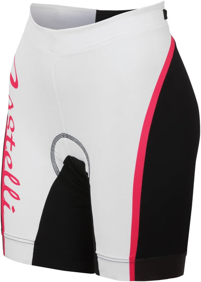 Castelli Women's Core Tri Shorts - White Fuscia Black - Classic Cycling