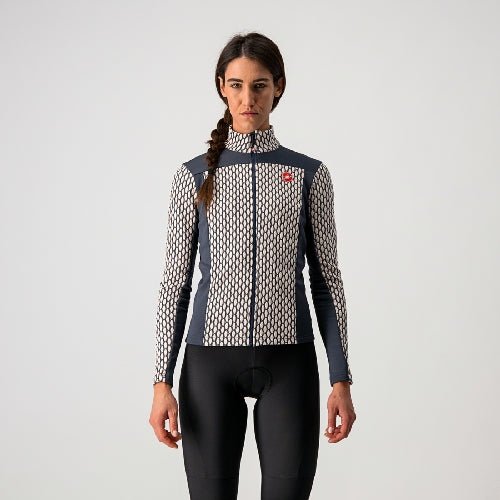 Castelli Women's Sfida Long Sleeve Jersey - Steel Blue and Pink - Classic Cycling