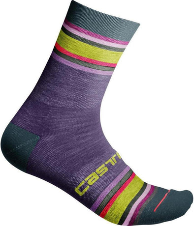 Castelli Women's Striscia 13 Sock - Purple - Classic Cycling