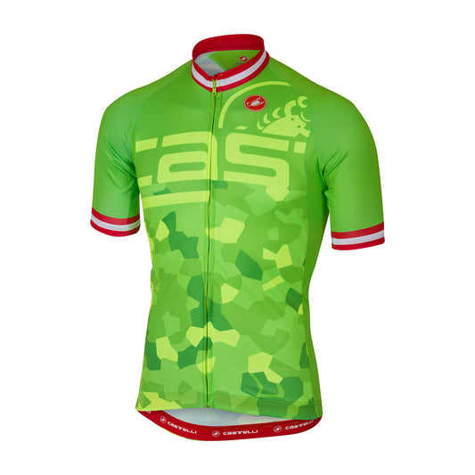 Castelli Attacco FZ Jersey - Green - Classic Cycling