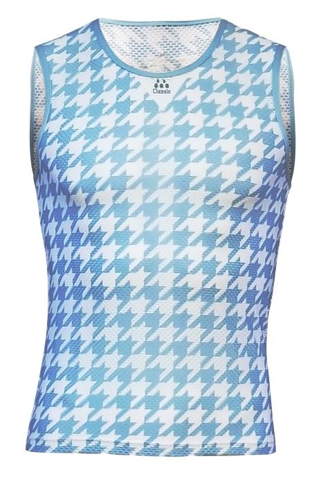 Classic Cycling Base Layer Blue Houndstooth - Classic Cycling