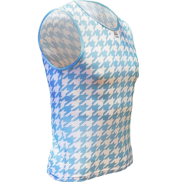 Classic Cycling Base Layer Blue Houndstooth - Classic Cycling