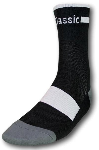 Classic Cycling Sock - Black w- White Accents - Classic Cycling