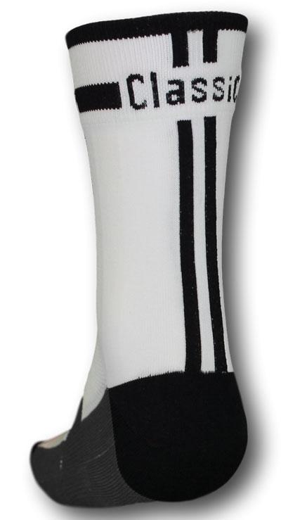 Classic Cycling Sock - White w- Black Accents - Classic Cycling