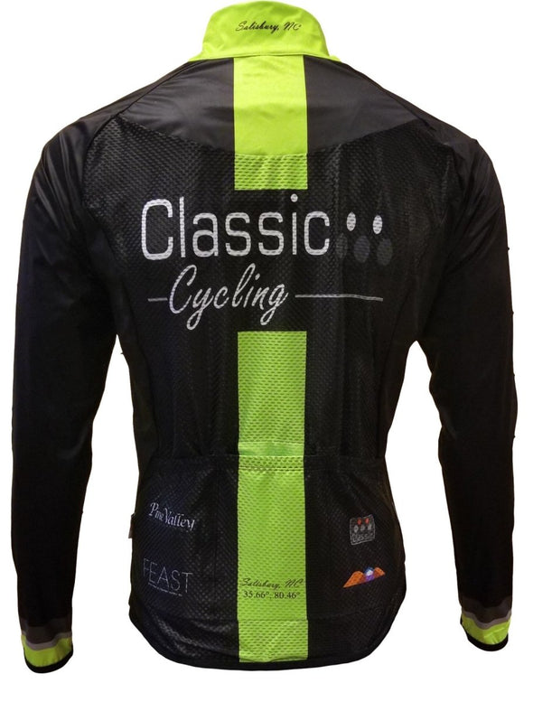 Classic Cycling Wind Jacket - Black with Fluo - Classic Cycling