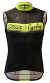 Classic Cycling Wind Vest - Black with Fluo - Classic Cycling