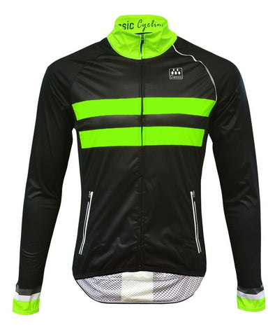 Classic Cycling Women's Wind Jacket - Black with Fluo - Classic Cycling