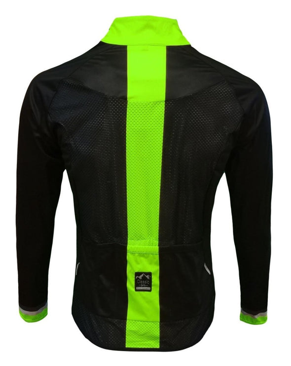 Classic Cycling Women's Wind Jacket - Black with Fluo - Classic Cycling