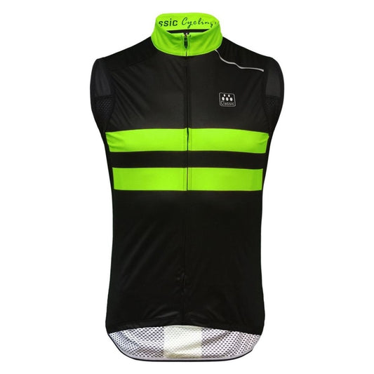 Classic Cycling Women's Wind Vest - Black with Fluo - Classic Cycling
