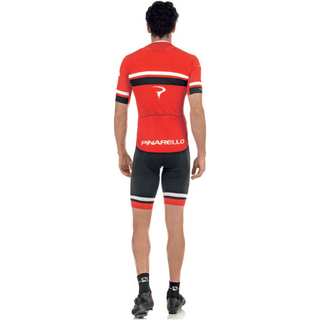 Pinarello CORSA Jersey - Red-Black - Classic Cycling