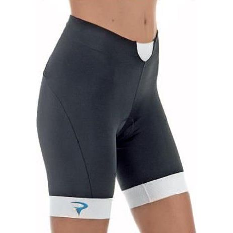 Pinarello Women's CORSA Shorts - Black-Light Blue - Classic Cycling