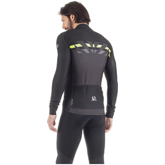 Giordana FR-C 'Raggi' Long Sleeve Jersey - Black-fluo-grey - Classic Cycling