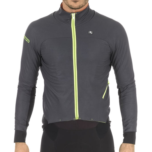 Giordana AV EXTREME Jacket - Charcoal-Fluo Yellow - Classic Cycling