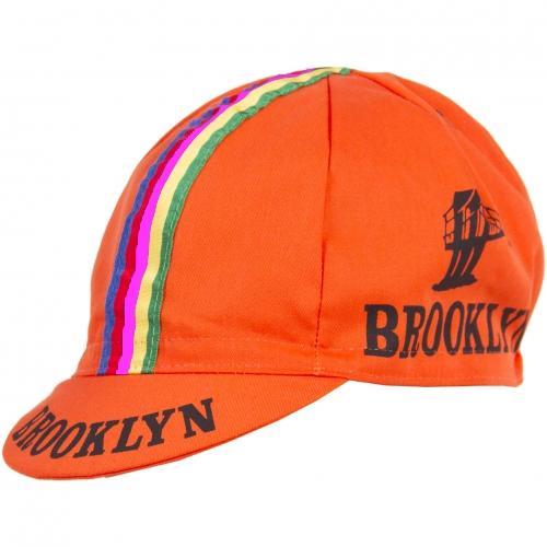 Giordana Brooklyn Cycling Cap w- Stripes – Orange - Classic Cycling