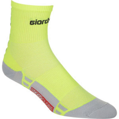 Giordana FR-C Mid Cuff Sock - Fluo Yellow-Black - Classic Cycling