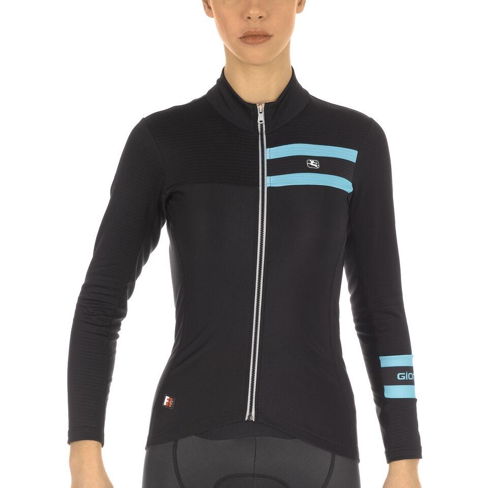 Giordana FR-C PRO Women's Thermal Long Sleeve -  Black-Light Blue - Classic Cycling