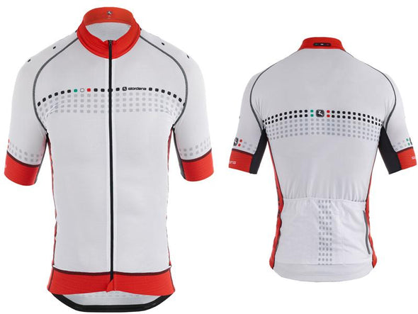 Giordana FR-C Short Sleeve Jersey "Forte" White-Red - Classic Cycling