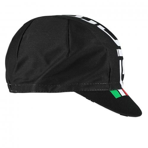 Giordana Logo Italia Cotton Cap - Black-White - Classic Cycling