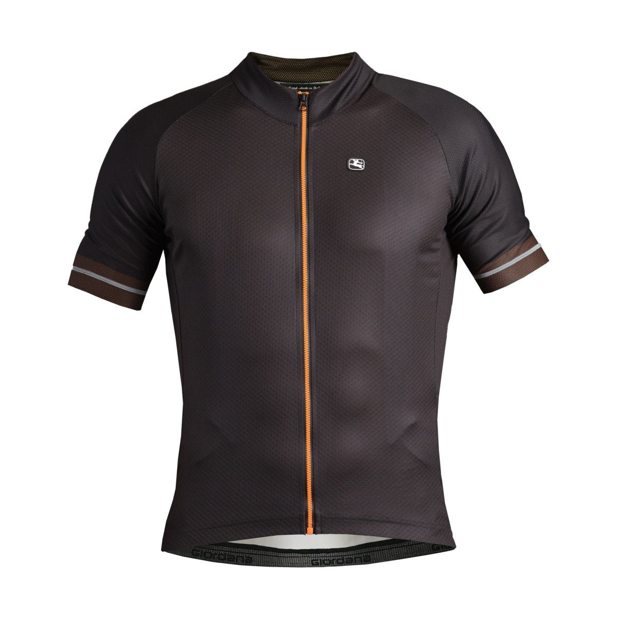 Giordana Lungo Short Sleeve Jersey - Black-Orange - Classic Cycling