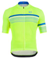 Giordana Moda "Sette" Tenax Pro Short Sleeve Jersey - Yellow-Blue-Aqua - Classic Cycling