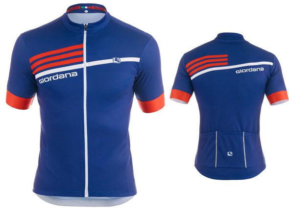 Giordana Silverline Giro Short Sleeve Jersey Blue - Classic Cycling