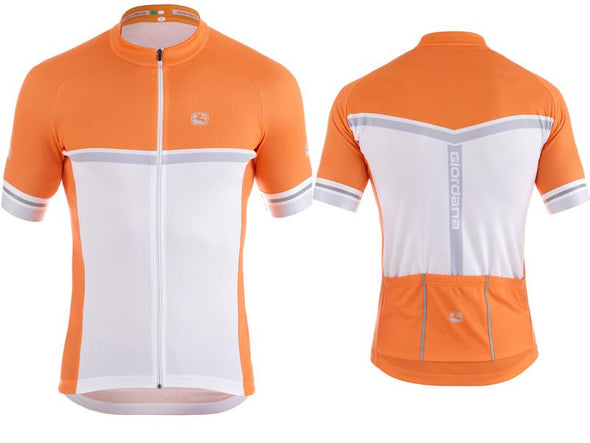 Giordana Silverline Raglan Short Sleeve Jersey Orange - Classic Cycling
