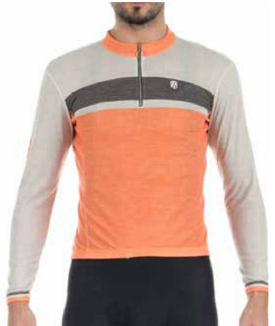 Giordana Sport Elite Short Sleeve Jersey - Beige-Orange-Grey - Classic Cycling