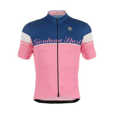 Giordana Sport Elite Short Sleeve Jersey - Blue-Pink - Classic Cycling