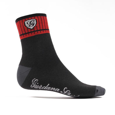 Giordana Sport Socks - Black Red - Classic Cycling